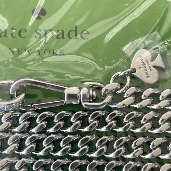 🆕♠️KATE SPADE SILVER 46.8” CROSSBODY CHAIN /REPLACEMENT BAG STRAP - Picture 6 of 7
